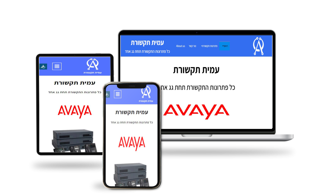 עמית תקשורת אתר לדוגמא